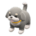 Puppy plushie's Gray & white variant