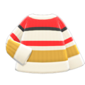 Colorful Striped Sweater (White, Yellow & Red) NH Icon.png