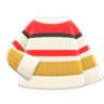 Colorful Striped Sweater (White, Yellow & Red) NH Icon.png