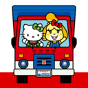 Texture of Hello Kitty poster