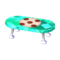 Polka-Dot Low Table (Emerald - Cola Brown) NL Model.png