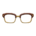 Squared browline glasses's Brown variant