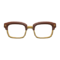 Squared Browline Glasses (Brown) NH Icon.png
