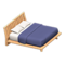 Artful Bed (Light Wood - Dark Blue) NH Icon.png