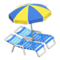 Beach Chairs with Parasol (Blue - Blue & Yellow) NH Icon.png