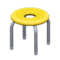 Donut Stool (Silver - Yellow) NH Icon.png