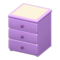 Simple Small Dresser (Purple - White) NH Icon.png