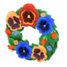 snazzy pansy wreath