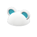 Flashy Round-Ear Animal Hat (White) NH Storage Icon.png