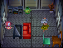 Bitty's house interior in Animal Crossing