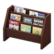 Large magazine rack's Dark wood variant