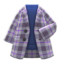 Checkered Chesterfield Coat