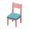 Simple Chair (Pink - Light Blue) NH Icon.png