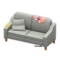 Sloppy Sofa (Gray - Pink) NH Icon.png