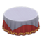 Large Covered Round Table (Gray - Wine Red) NH Icon.png