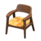 Nordic Chair (Dark Wood - Orange) NH Icon.png