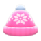 Snowy Knit Cap (Pink) NH Icon.png