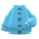 Aran-knit cardigan's Light blue variant