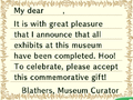 CF Letter Blathers Museum Complete.png
