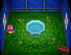 Joey's house interior in Animal Crossing