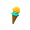 orange-mint cone
