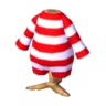 striped wet suit