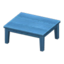 Wooden Table (Blue - None)