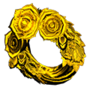 gold rose wreath