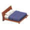 Artful Bed (Cherry Wood - Dark Blue) NH Icon.png