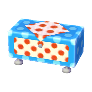 Polka-Dot Dresser (Soda Blue - Red and White) NL Model.png
