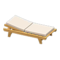 Poolside Bed (Light Brown - White) NH Icon.png