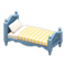 Ranch Bed (Blue - Lemon Gingham) NH Icon.png