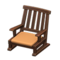 Artful Chair (Dark Wood - Orange) NH Icon.png