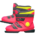 Ski boots's Red variant