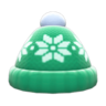 Snowy Knit Cap (Green) NH Icon.png