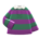 Thick-stripes shirt's Green & purple variant
