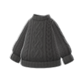 Aran-Knit Sweater (Black) NH Storage Icon.png