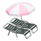 Beach Chairs with Parasol (Black - Pink & White) NH Icon.png