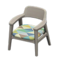 Nordic Chair (Gray - Triangles) NH Icon.png