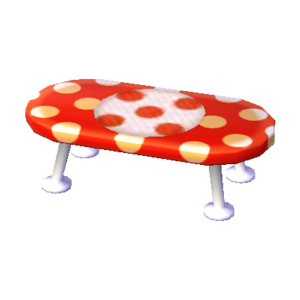 Polka-Dot Low Table (Red and White - Red and White) NL Model.png