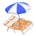 Beach Chairs with Parasol's Orange variant