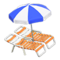 Beach Chairs with Parasol (Orange - Blue & White) NH Icon.png