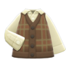 Checkered Sweater Vest (Brown) NH Icon.png