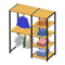 Midsized Clothing Rack (Natural Wood - Casual Clothes) NH Icon.png