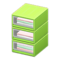 Plastic Clothing Organizer (Green - Pastel-Colored Shirts) NH Icon.png