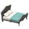 Elegant Bed (Silver - Blue Roses) NH Icon.png