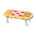 Polka-dot low table's Caramel beige variant