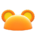 Flashy round-ear animal hat's Orange variant