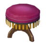 pink velvet stool