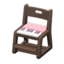 Writing Chair (Dark Brown - Pink)